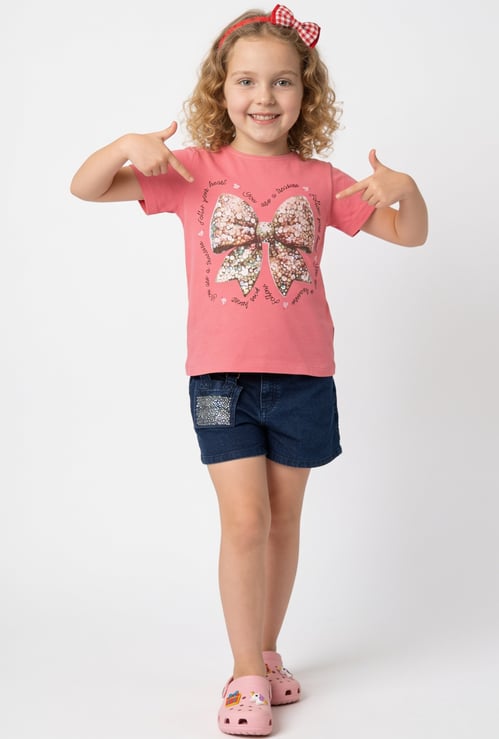 FAME FOREVER Girls Graphic Print T-shirt