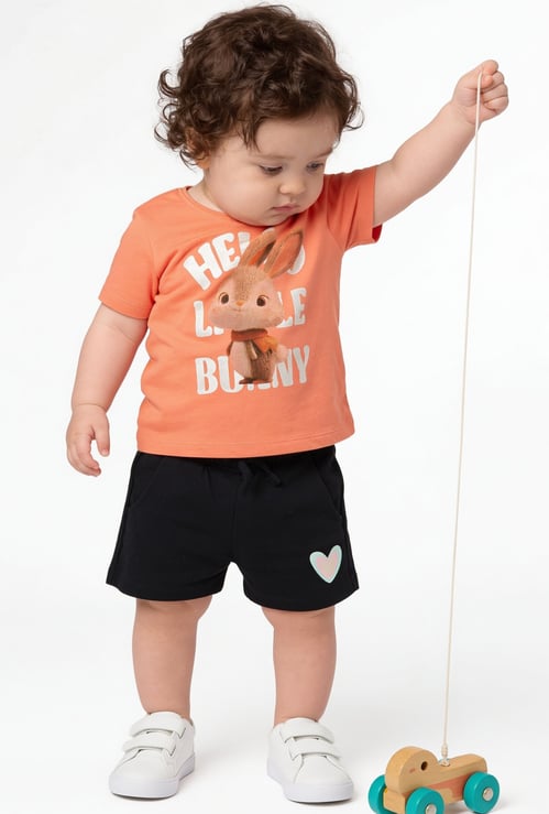 FAME FOREVER Girls Bunny Graphic Print T-shirt