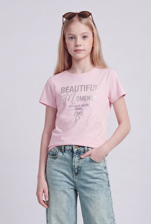 FAME FOREVER Girls Graphic Print T-shirt