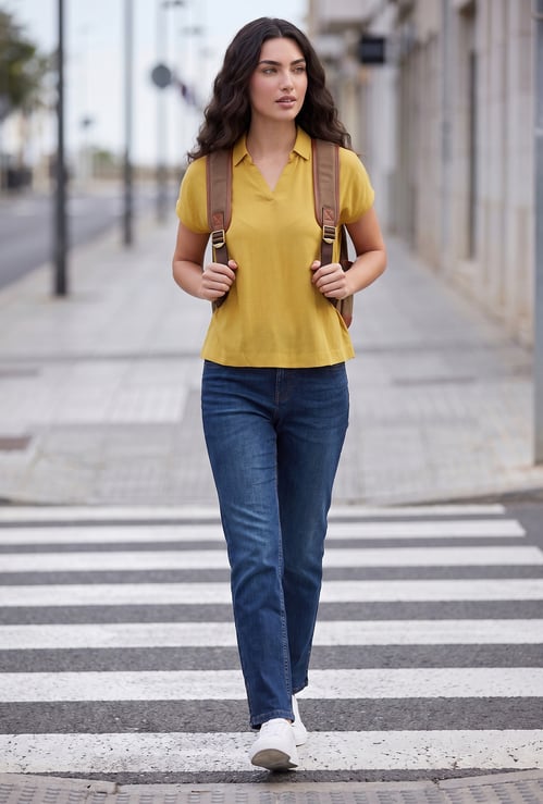 FAME FOREVER Solid Flared Jeans