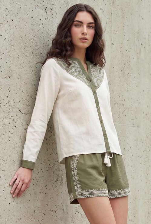 FAME FOREVER Embroidered Top