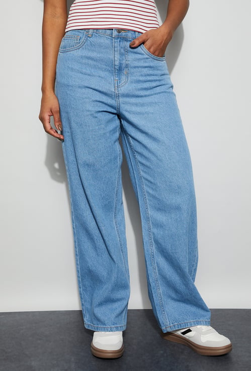 GINGER Solid Straight Fit Jeans