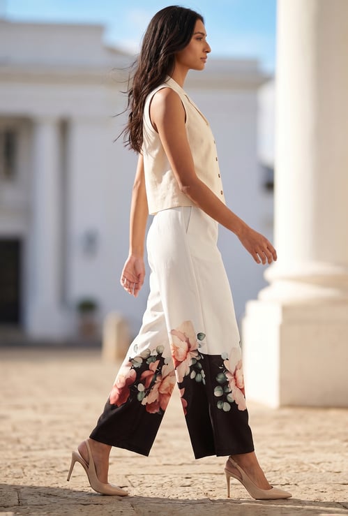 CODE Printed Woven Trousers