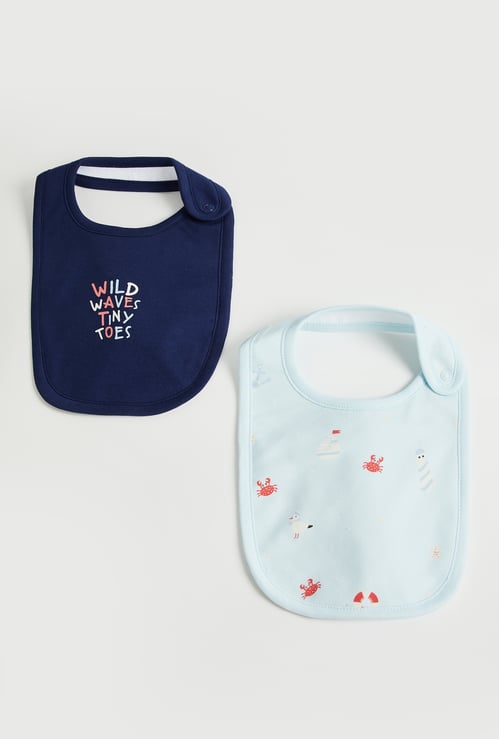 FS MINI KLUB Unisex Graphic Print Bibs - Pack of 2