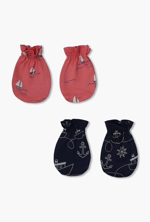 FS MINI KLUB Boys Printed Mittens - Pack of 2