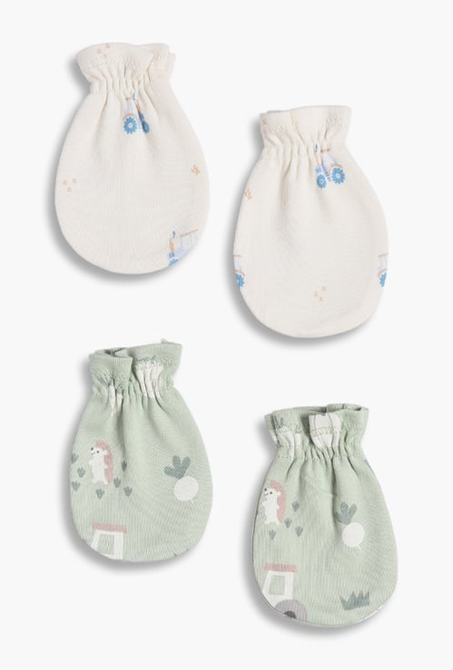 FS MINI KLUB Boys Printed Mittens - Pack of 2