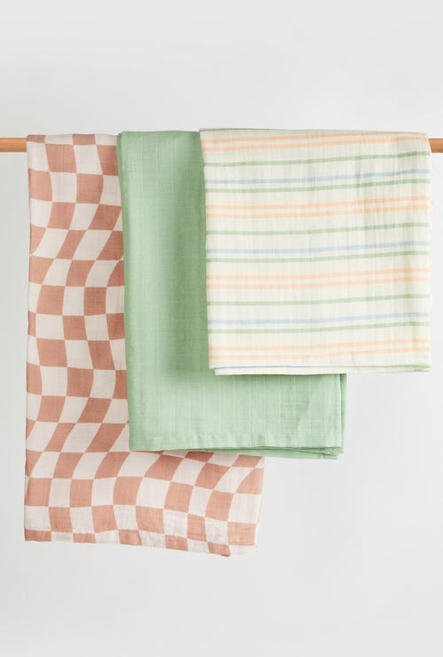 FS MINI KLUB Kids Printed Swaddle - Pack of 3