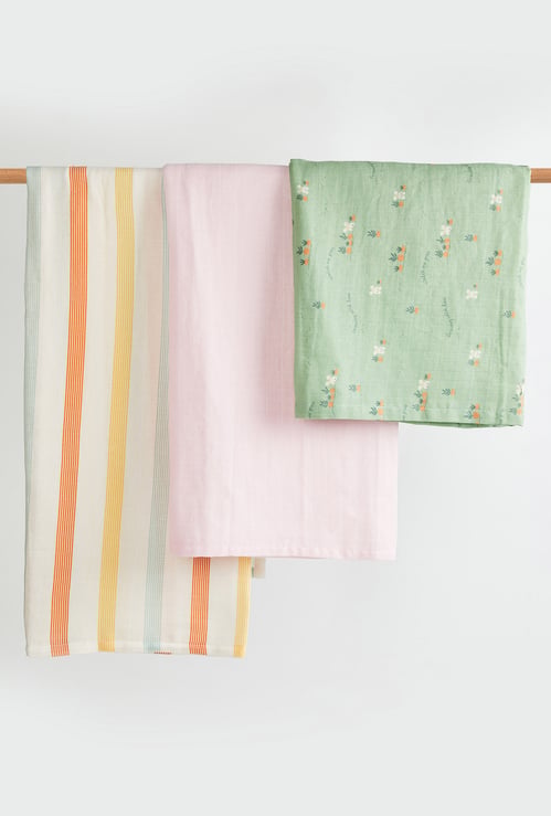 FS MINI KLUB Kids Assorted Swaddle - Pack of 3