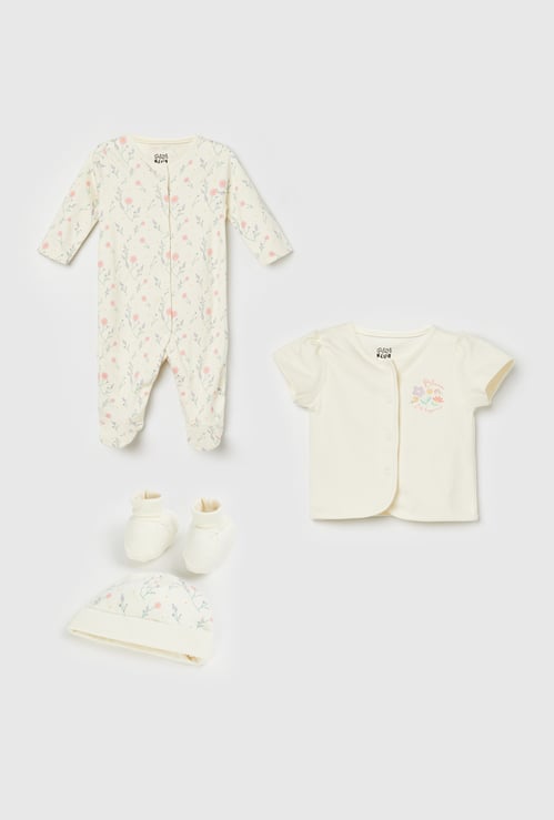 FS MINI KLUB Girls Floral Print Gift Set - Pack of 4