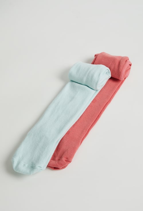 FS MINI KLUB Girls Solid Leggings - Pack of 2
