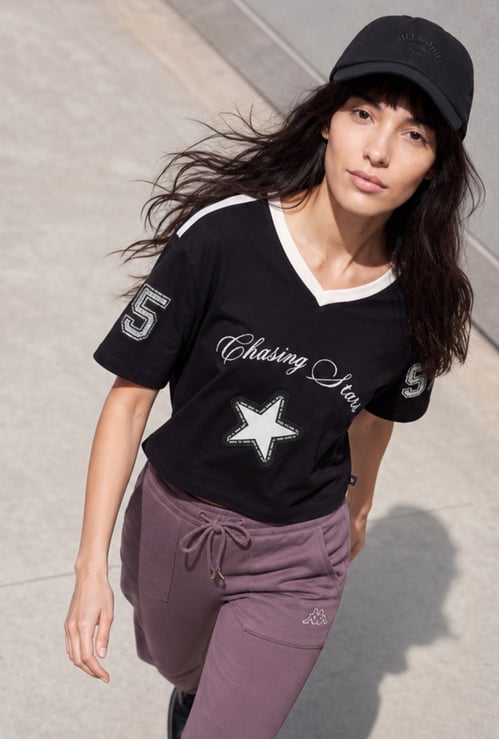 KAPPA Graphic Print Crop T-shirt