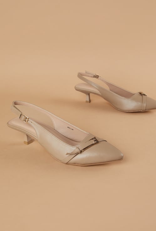 GINGER Solid Kitten Heels