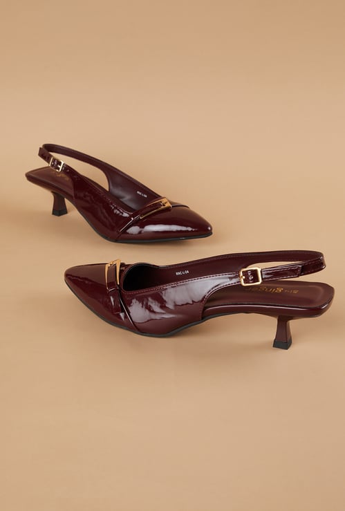 GINGER Solid Kitten Heels