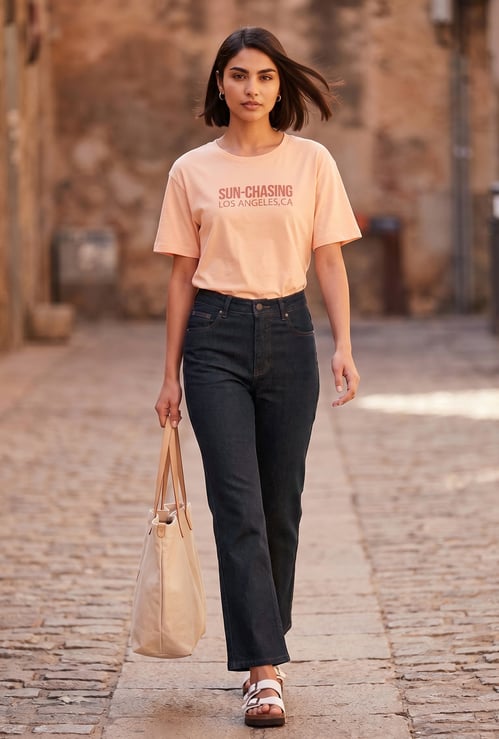 FAME FOREVER Solid Straight Fit Jeans
