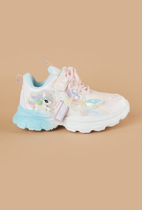 FAME FOREVER Girls Unicorn Applique Sneakers