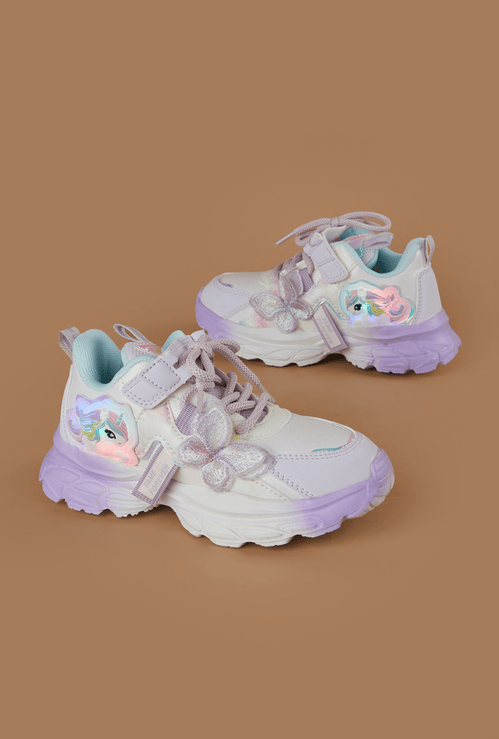 FAME FOREVER Girls Unicorn Applique Sneakers