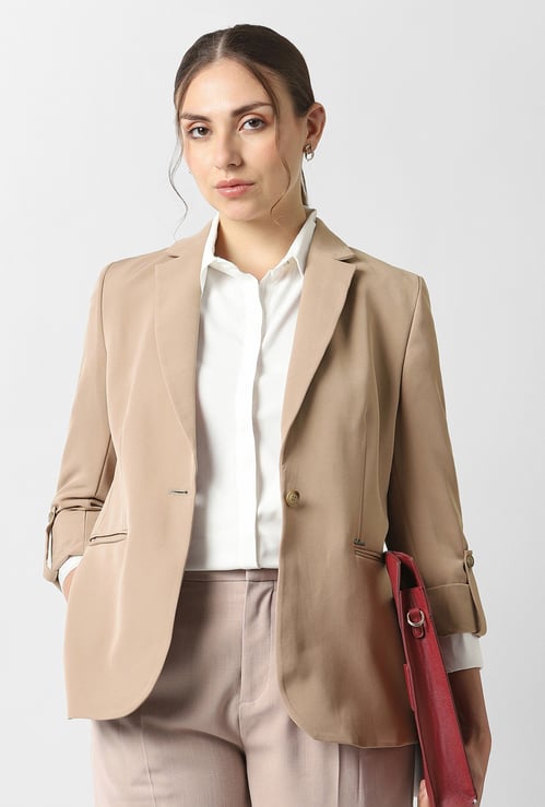 VAN HEUSEN Solid Blazer
