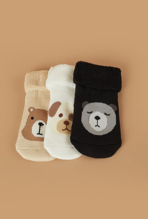 FAME FOREVER Printed Ankle Length Socks - Pack of 3