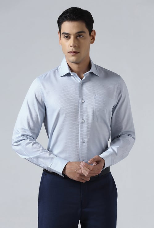 BLACKBERRYS Textured Slim Fit Formal Shirt
