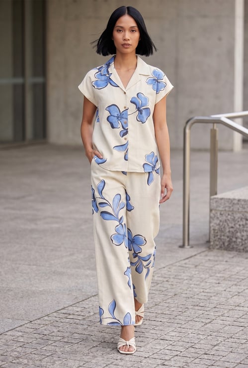 CODE Floral Print Shirt