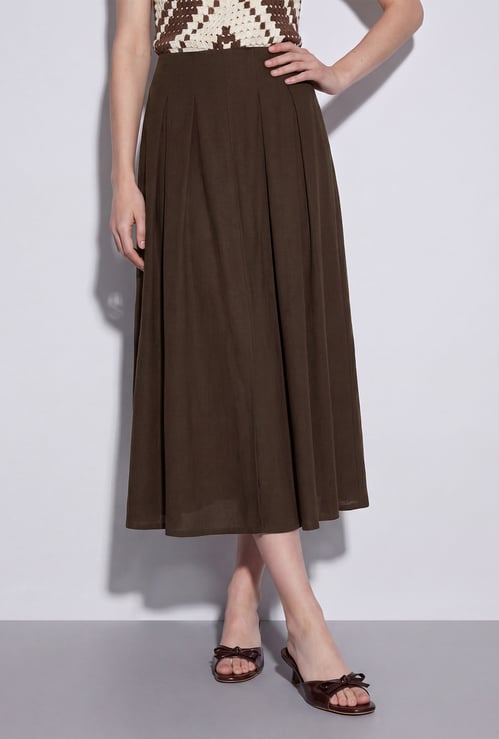CODE Solid Midi Skirt