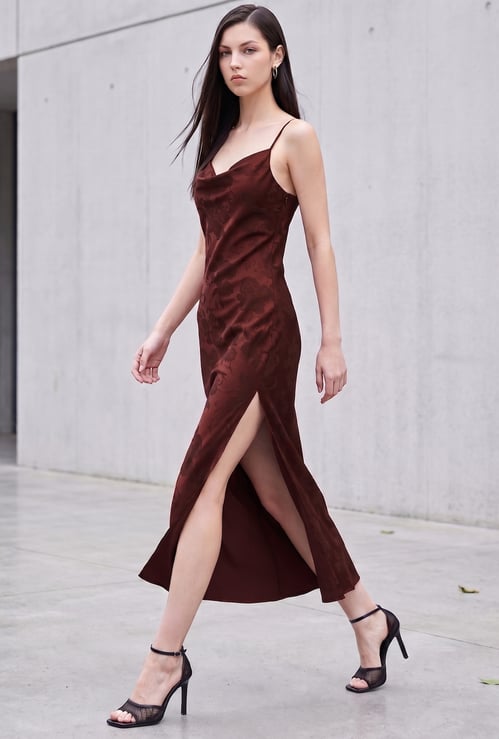 CODE Floral Jacquard Maxi Dress