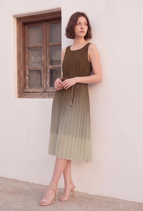 CODE Pleated Midi Dress