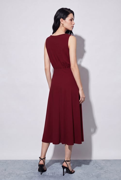 CODE Solid A-line Dress