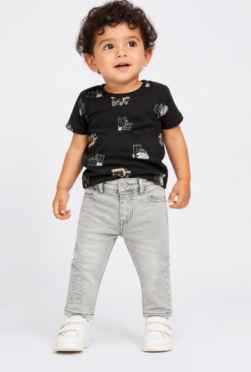 FAME FOREVER Boys Light Wash Stretchable Jeans