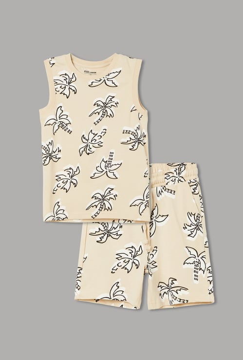FAME FOREVER Boys Printed Shorts Set