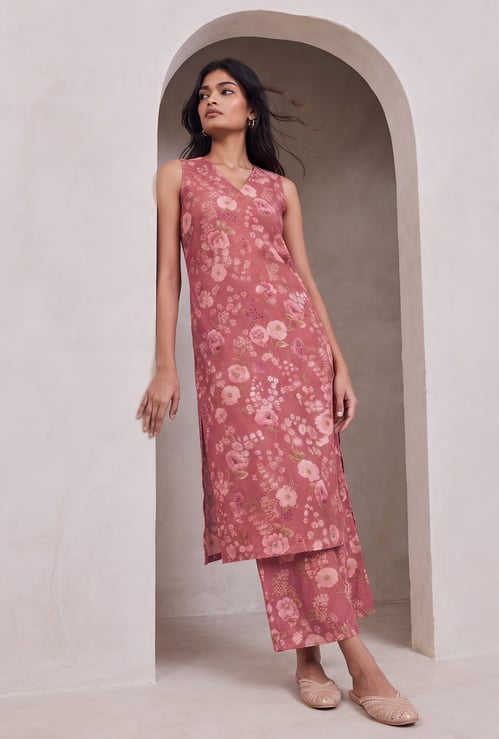 MELANGE Floral Print Kurta Set
