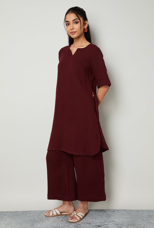 MELANGE Solid Kurta Set