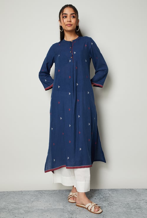 MELANGE Geometric Print Straight Kurta