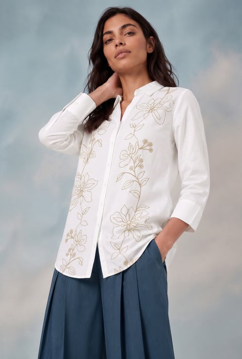 COLOUR ME Embroidered Top