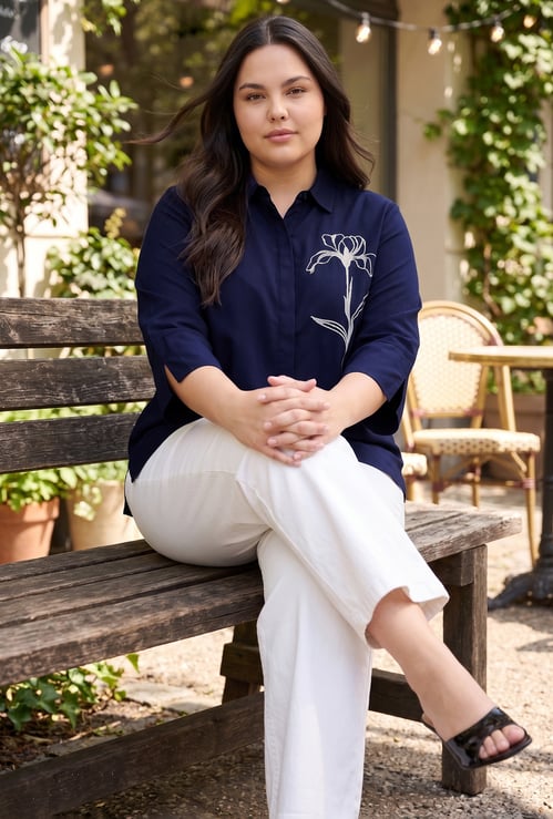 NEXUS Floral Embroidered Shirt