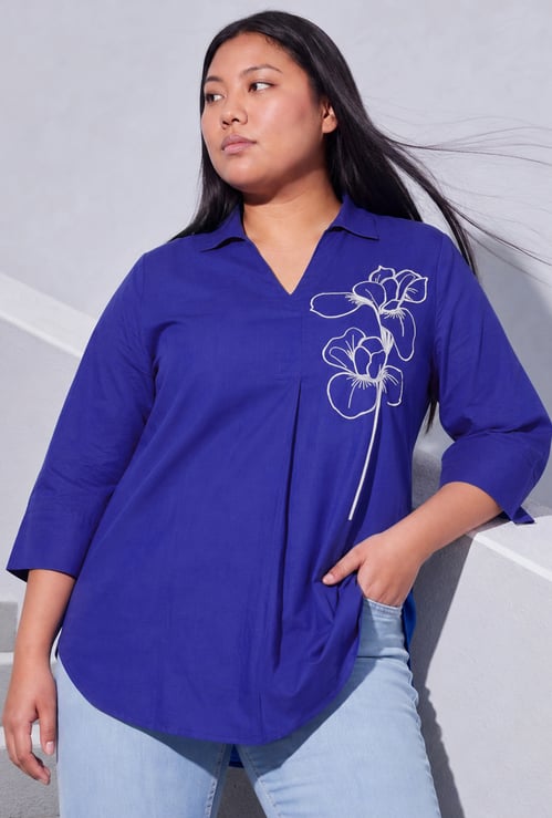 NEXUS Floral Embroidered Shirt