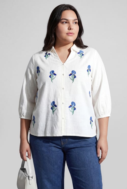 NEXUS Embroidered 3/4th Sleeves Shirt