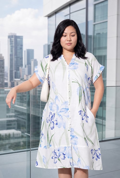 NEXUS Floral Print Midi Dress