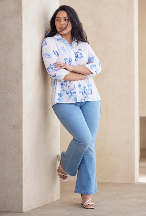 NEXUS High-Rise Flared Jeans