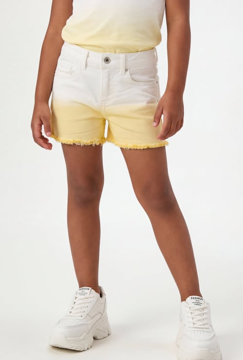 FAME FOREVER Girls Ombre Denim Shorts