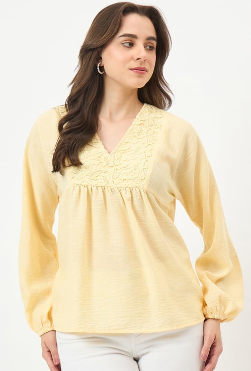 MADAME Embroidered V-Neck Tunic