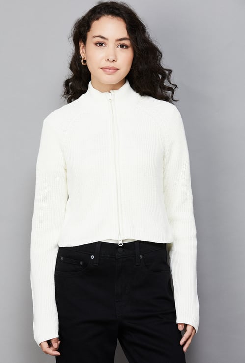 ONLY Mock Collar Knitted Cardigan