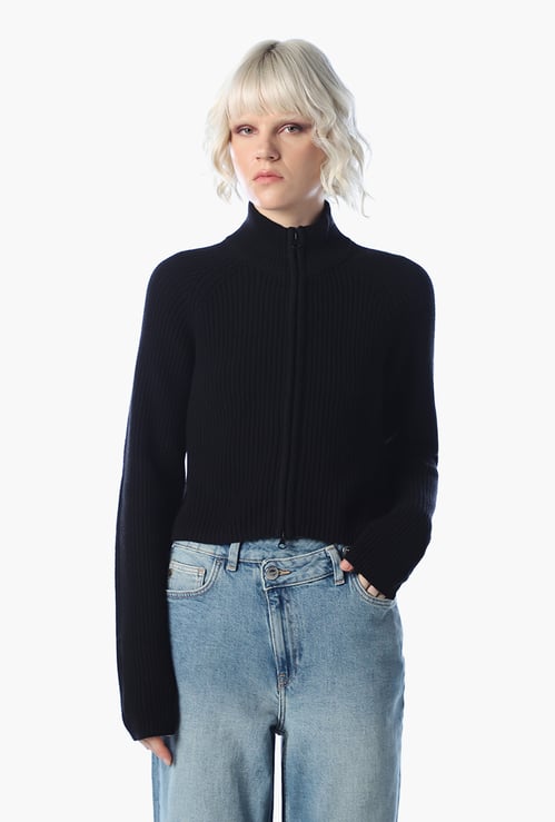 ONLY Mock Collar Knitted Cardigan