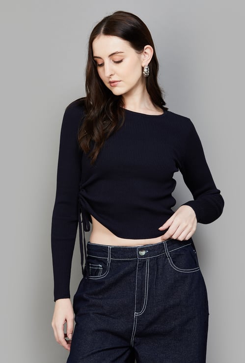ONLY Ruched Pullover Sweatshirt