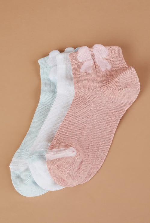 FAME FOREVER Floral Ankle Length Socks - Pack of 3