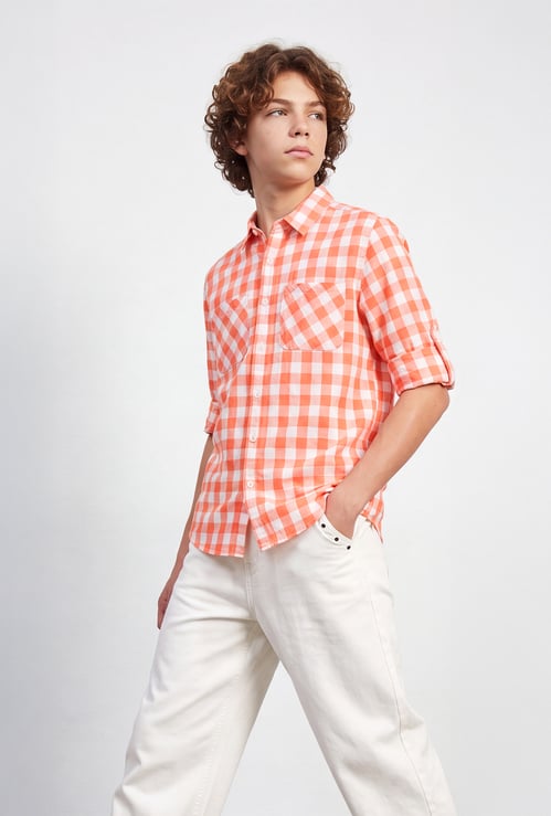 FAME FOREVER Boys Checked Shirt