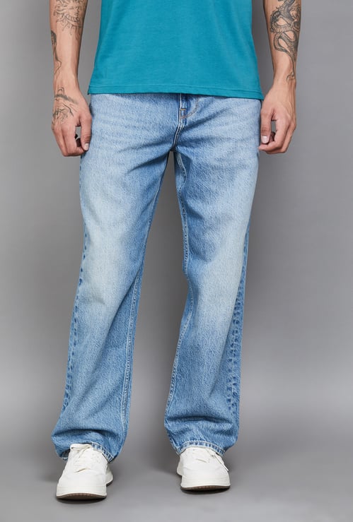 SPYKAR Washed Loose Fit Jeans