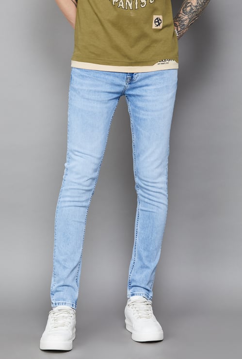 SPYKAR Distressed Regular Tapered Jeans