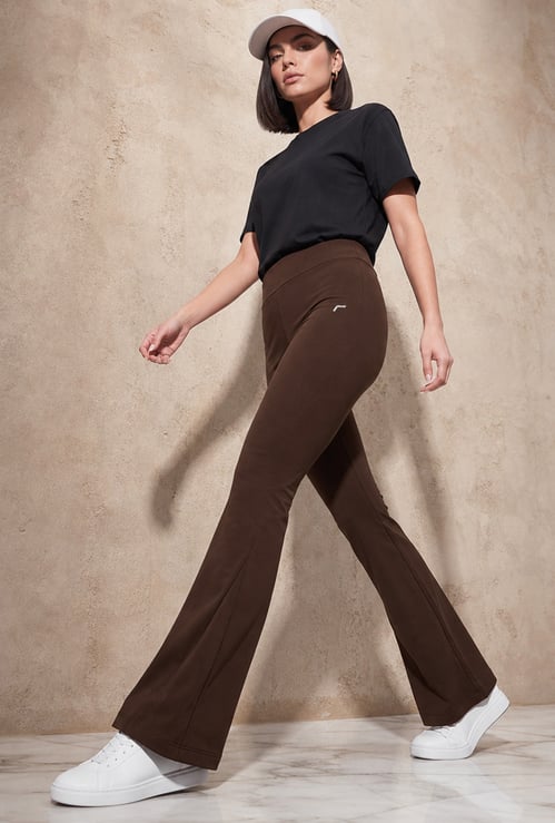 FAME FOREVER Solid Bootcut Track Pants