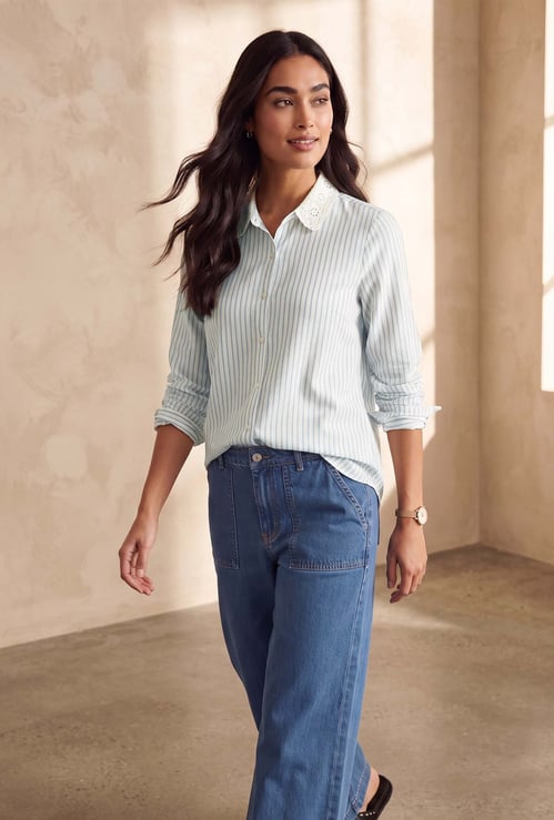 FAME FOREVER Striped Regular Fit Shirt